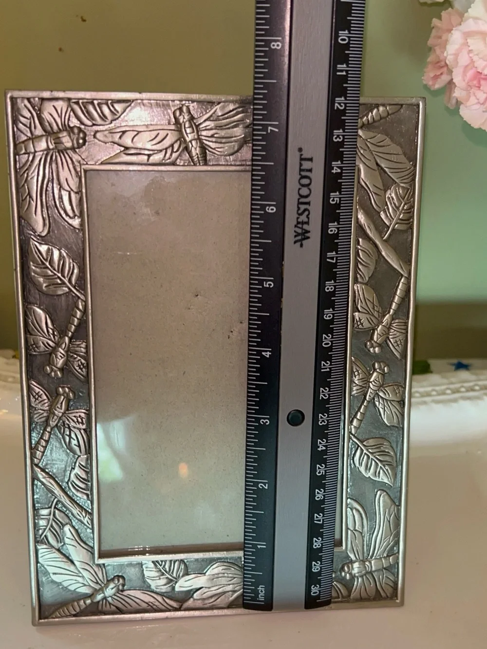 Vintage Pewter Dragonfly Frame 5x7